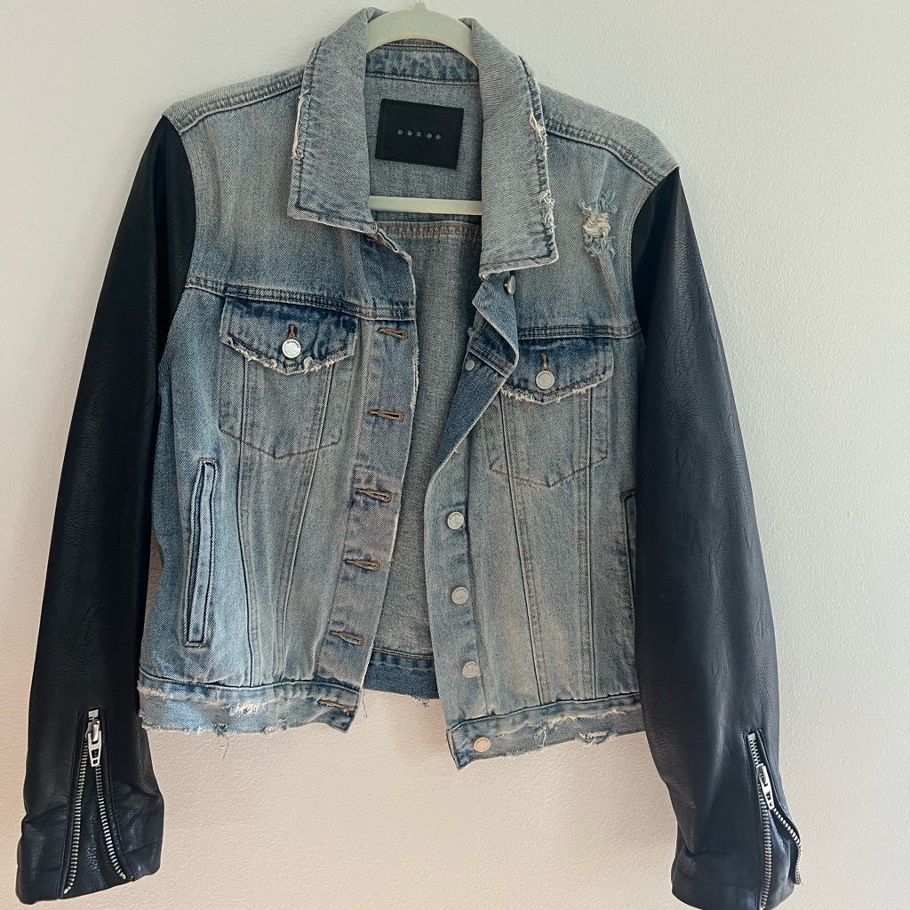 Blank Nyc Denim And Black Jean Jacket